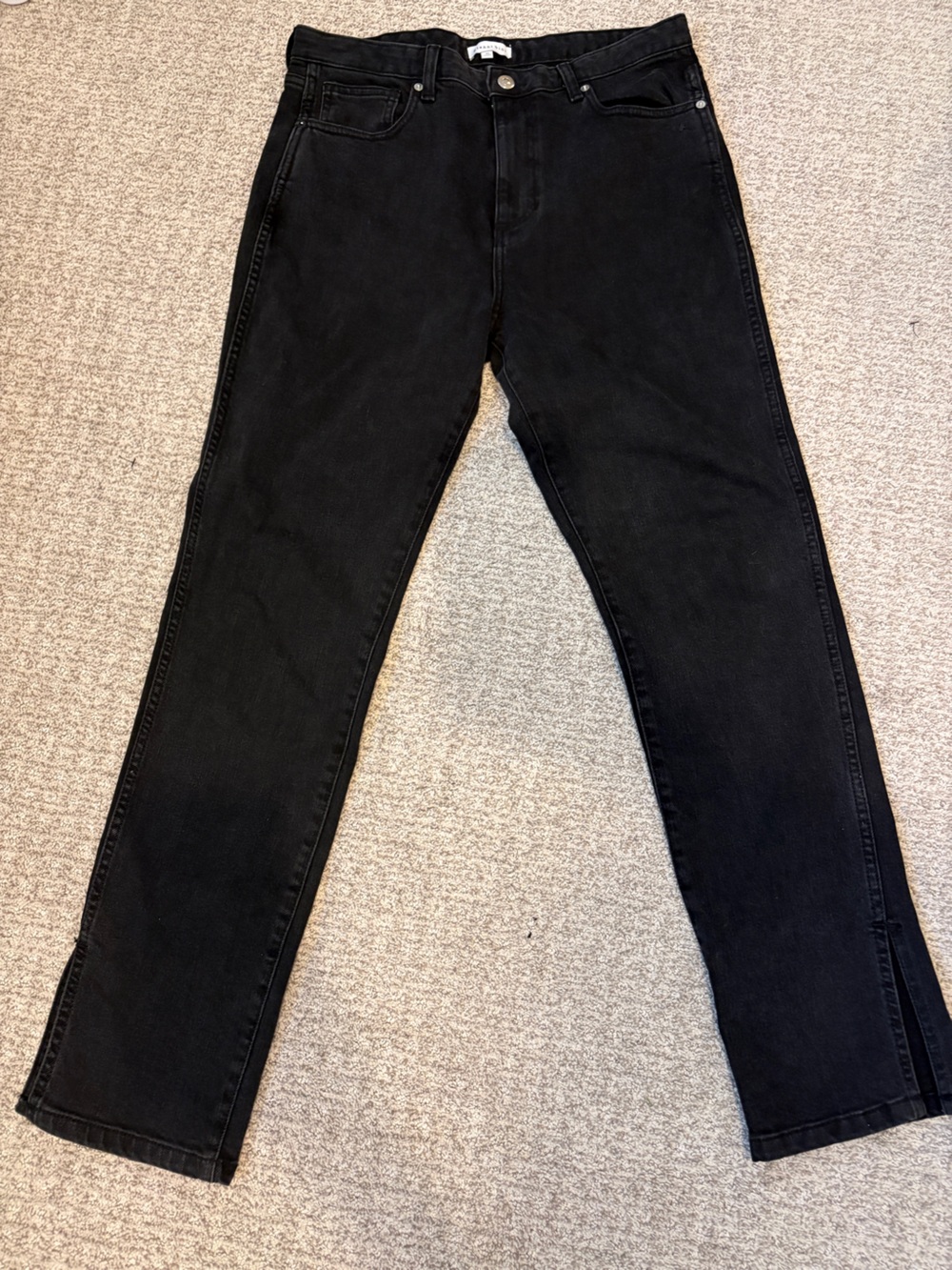 Gianni Bini Jeans Women’s Size 31 Black Everly Side Slit High Rise Denim Pants